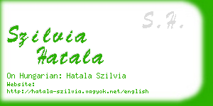 szilvia hatala business card